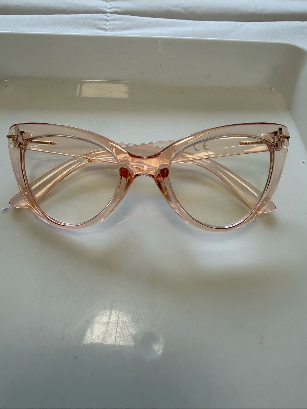 Translucent Pink Cat-Eye Women's Sunglasses